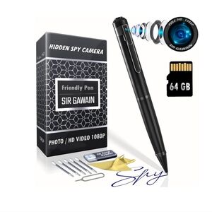 Mini Body Camera Pen 1080p & 64GB Micro SD